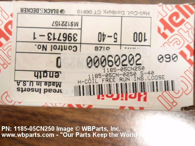 Part Number 1185-05CN250