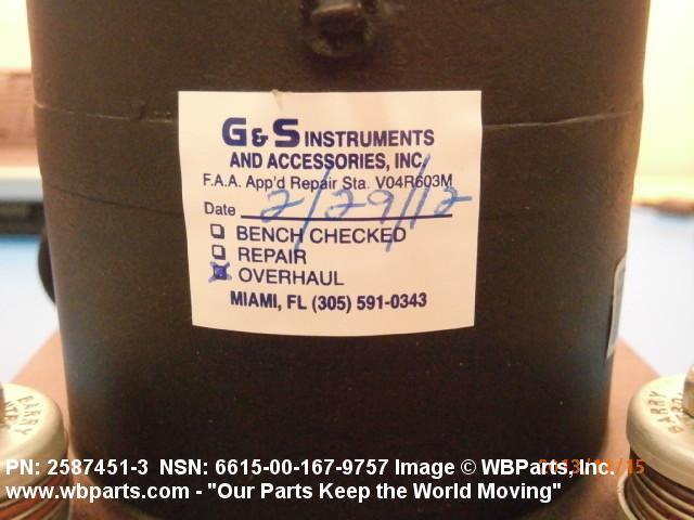 6615-00-167-9757 - DISPLACEMENT GYROSCOPE, CN-998B/ASN-43