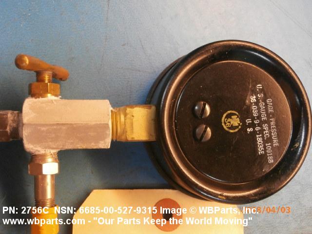 6685-00-527-9315 - AIR PRESSURE GAGE ASSEMBLY, M8348A2, M8348-A2