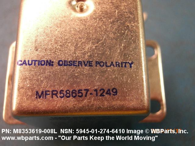 5945-01-274-6410 - ELECTROMAGNETIC RELAY, MS277455, MS27745-5, M6106/51-005