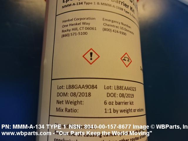 8040-00-157-8677 - ADHESIVE, MMMA134, MMM-A-134, MMM-A-134 TY1