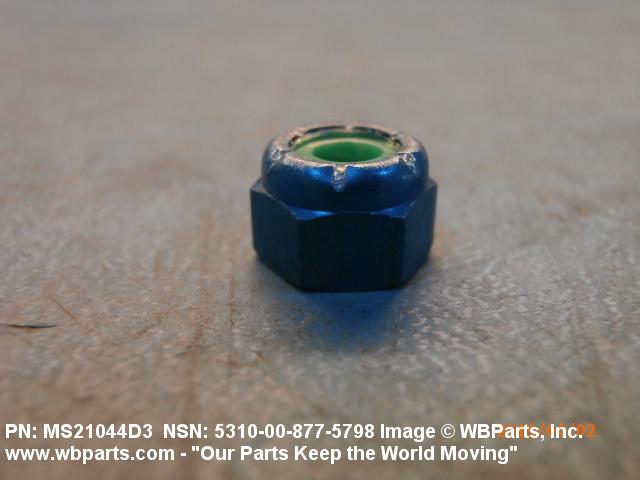 5310-00-877-5798 - HEXAGON SELF-LOCKING NUT, MS20365D1032C, MS21044D3,  10510506