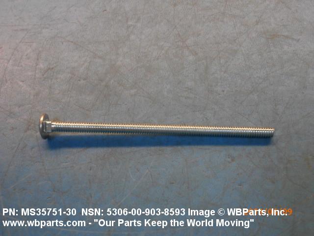 5306 00 903 8593 Square Neck Bolt Ms Ms 30 Nasm Wbparts