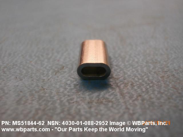 4030-01-088-2952 - WIRE ROPE SWAGING SLEEVE, MS5184462, MS51844-62 
