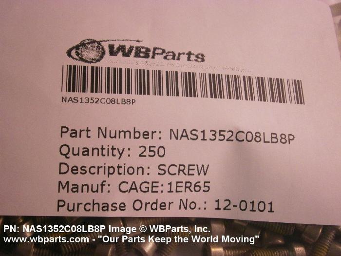 Part Number NAS1352C08LB8P