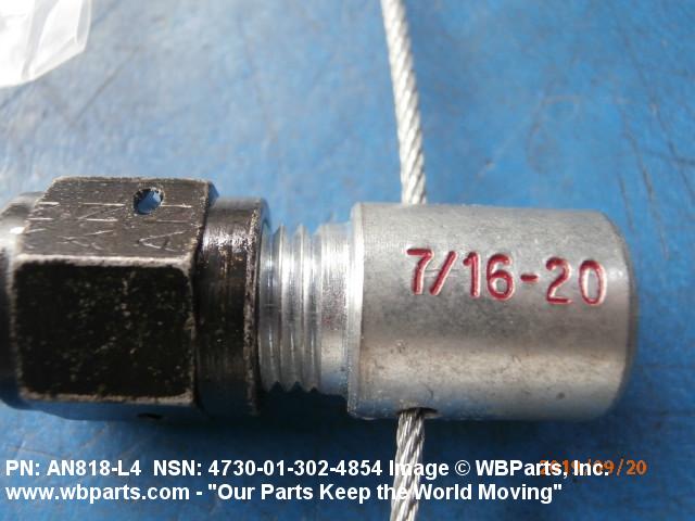 4730-01-302-4854 - TUBE COUPLING NUT, AN818L4, AN818-L4, AS4841 