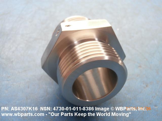 4730-01-011-8386 - TUBE TO BOSS STRAIGHT ADAPTER, AS4307K16