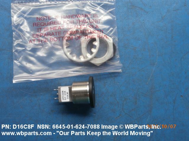 6645-01-624-7088 - TIME TOTALIZING METER, D16C8F , 01-624-7088