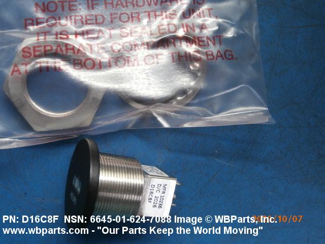 6645-01-624-7088 - TIME TOTALIZING METER, D16C8F , 01-624-7088