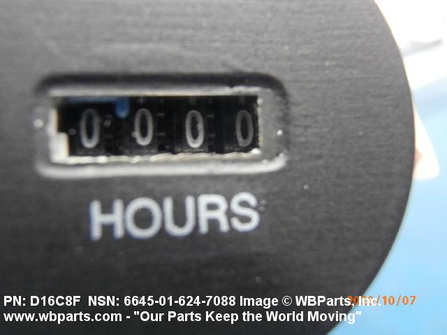 6645-01-624-7088 - TIME TOTALIZING METER, D16C8F , 01-624-7088