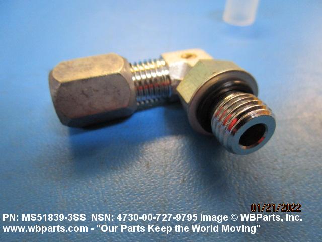 4730-00-727-9795 - TUBE TO BOSS ELBOW, MS5183923SS, MS51839-23SS 