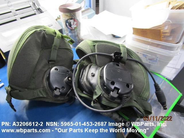 5965-01-453-2687 - HEADSET-MICROPHONE, A32066122, A3206612-2