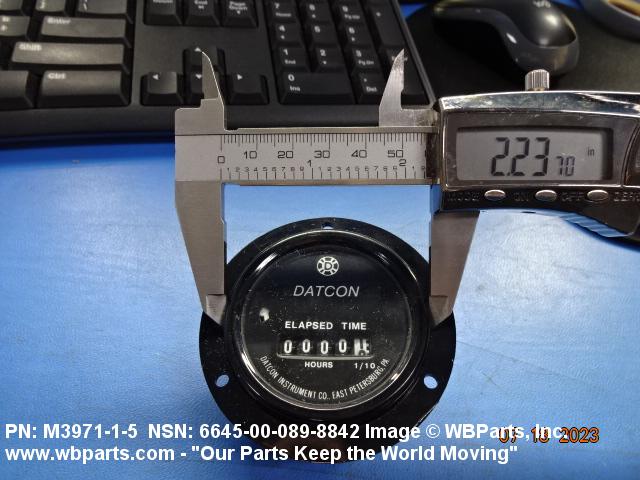 6645-00-089-8842 - TIME TOTALIZING METER, M3971/1-5, M3971/1-5-S 